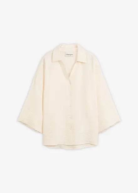 Oversize-Bluse aus Viskose-Mix