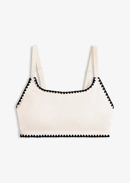 Bustier-Bikinioberteil mit Stickerei