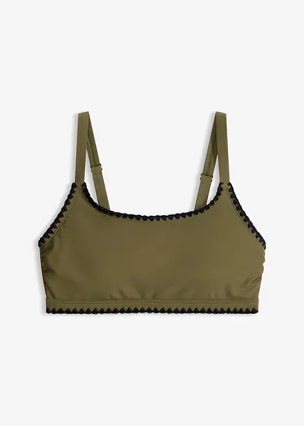 Bustier-Bikinioberteil mit Stickerei