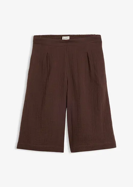 Bermuda &agrave; taille &eacute;lastiqu&eacute;e 100% coton