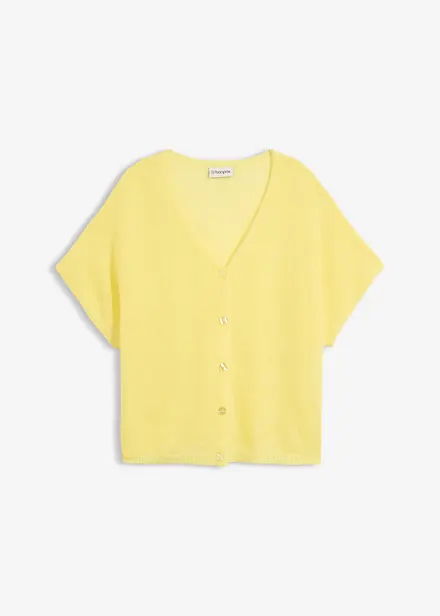 Cardigan oversize &agrave; manches courtes