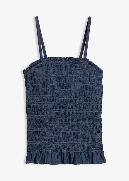 Top bretelles spaghetti en jean