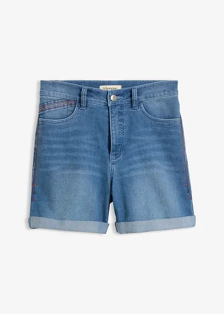 Short en jean, taille mi-haute