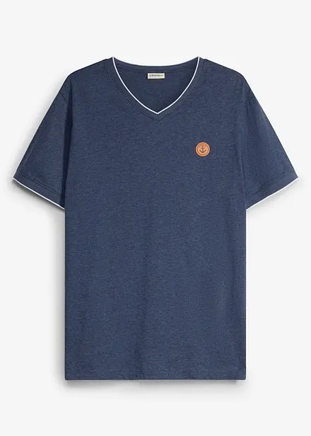 T-shirt col V double &eacute;paisseur