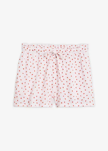 Short en gaze de coton l&eacute;g&egrave;re, taille &eacute;lastiqu&eacute;e