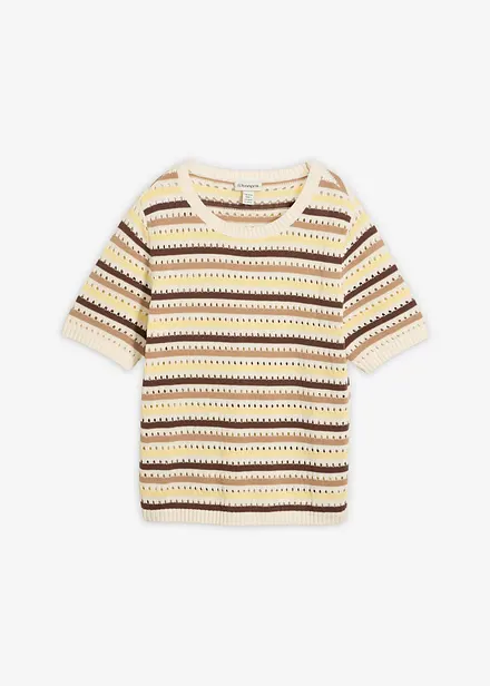 T-shirt en maille ajour&eacute;e