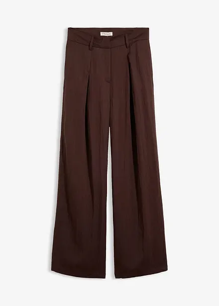 Sommerliche Bundfaltenhose aus Viskose-Mix