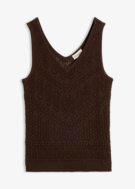 Ajour Stricktop mit Baumwollanteil