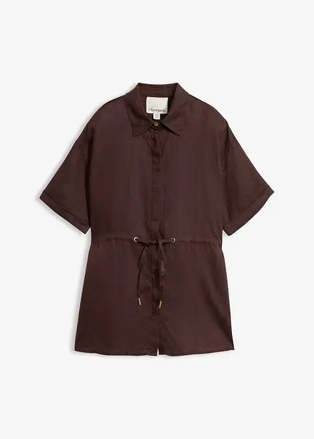 Longbluse aus reinem Leinen