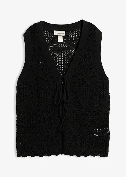 Gilet en maille ajour&eacute;e