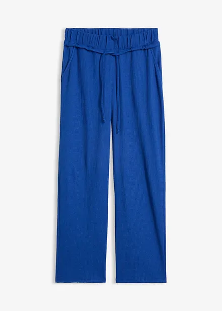 Pantalon en jersey cr&ecirc;pe textur&eacute;