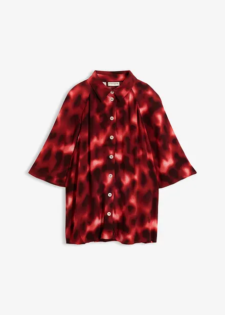 Chemisier oversize en viscose textur&eacute;e