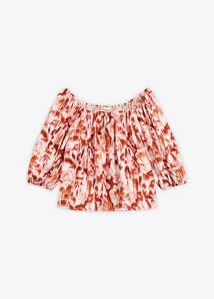 Blouse en fine viscose m&eacute;lang&eacute;e