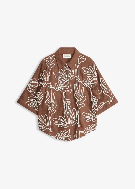 Chemisier en coton brod&eacute;