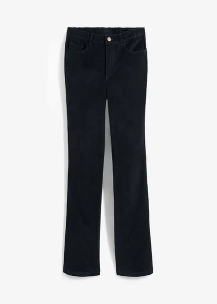 Stretch-Cord-Schlaghose mit High-Waist-Bequembund