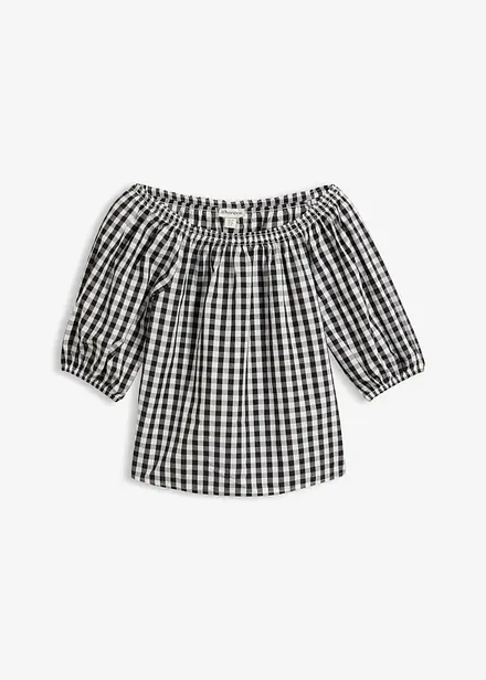 Carmenbluse aus reiner Baumwolle
