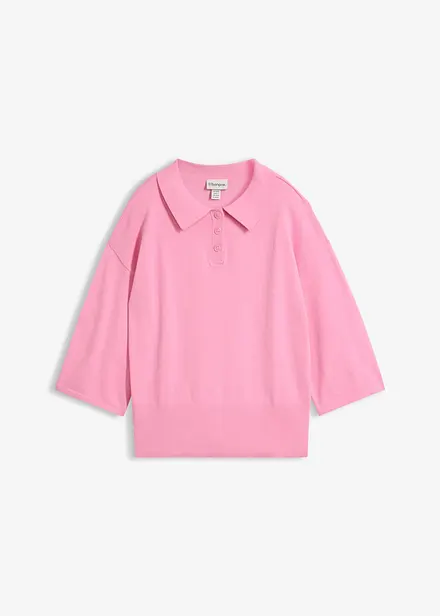 Polo-Pullover aus Baumwoll-Mix