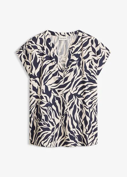 Blouse manches courtes en viscose fluide
