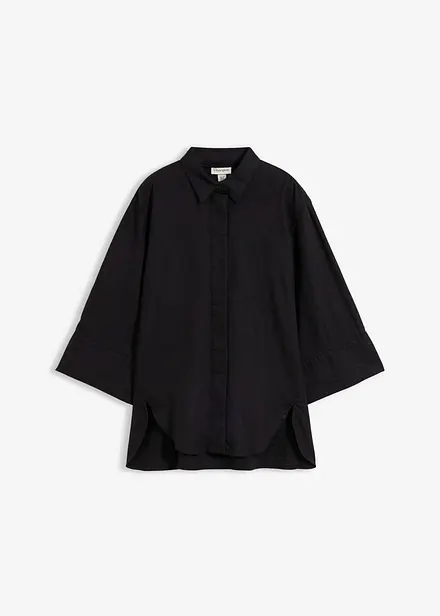 Hemdbluse aus k&uuml;hlendem Leinen-Mix