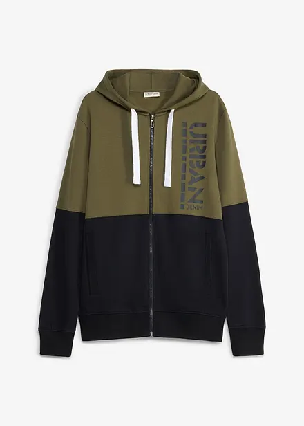 Sweat zipp&eacute; &agrave; capuche 100% coton