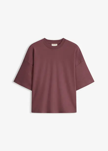 T-shirt court et oversize en coton &eacute;pais