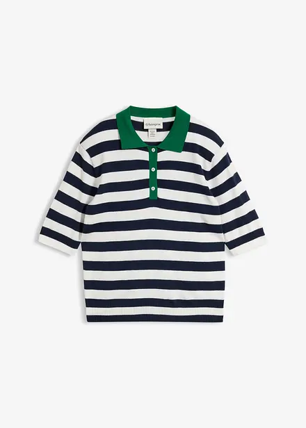 Pull col polo en fine maille
