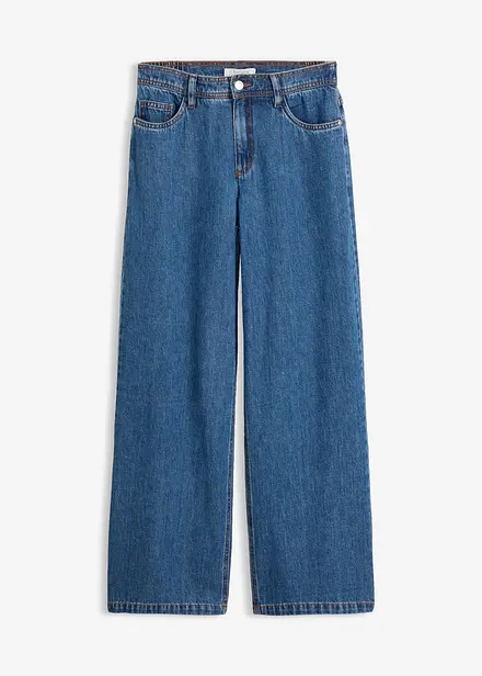 Wide-Leg-Jeans Mid Waist cropped
