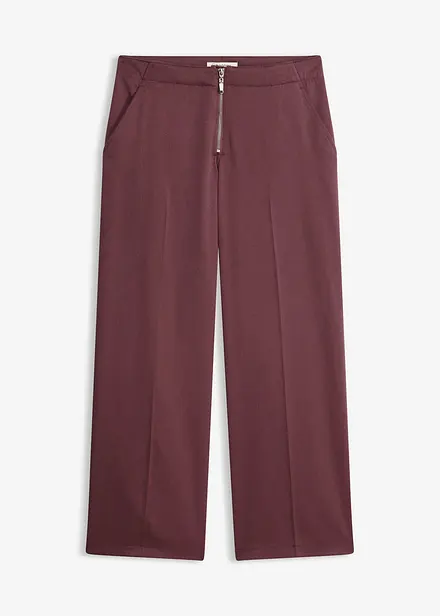 Pantalon &agrave; pinces et fermeture zipp&eacute;e