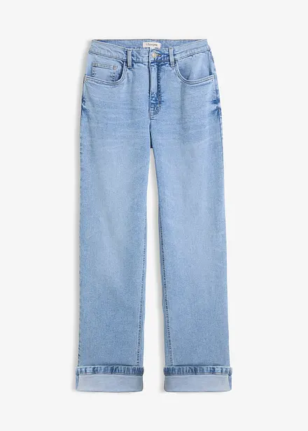 Jean droit et loose, taille haute