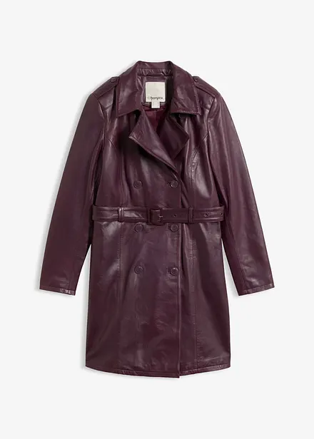 Leder-Trenchcoat aus Lammnappa