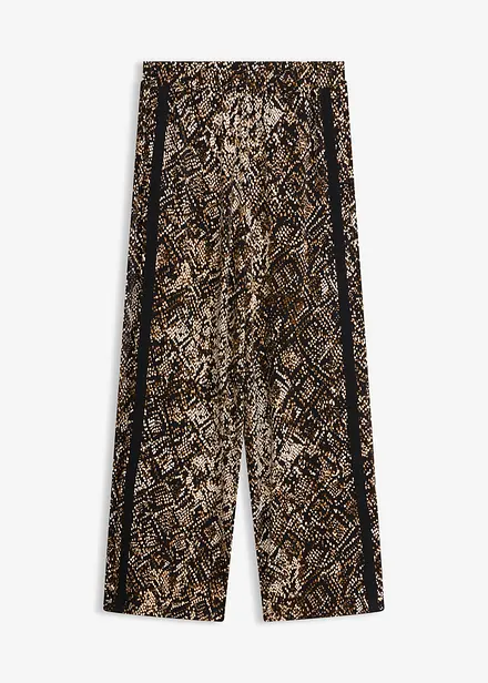 Pantalon en jersey avec bandes de satin