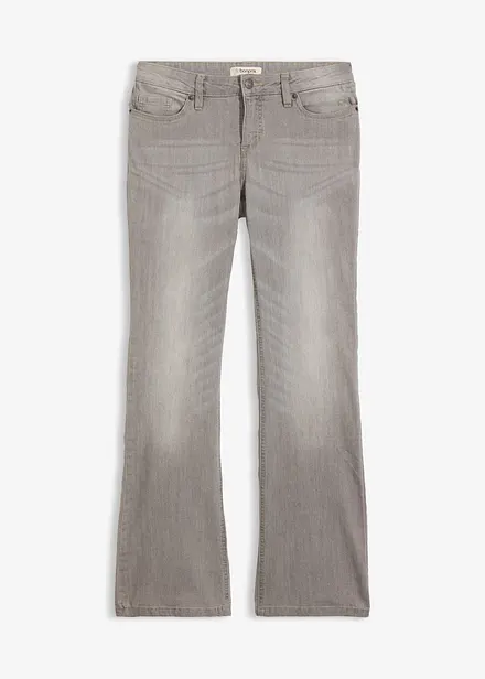 Jean bootcut taille mi-haute, extensible et confortable