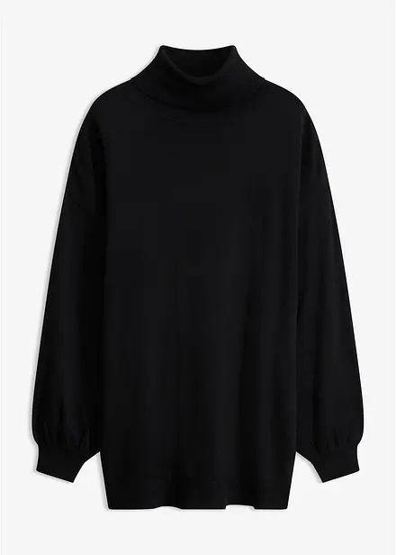 Pull &agrave; col roul&eacute; en viscose m&eacute;lang&eacute;e