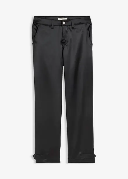 Pantalon barrel en satin fluide