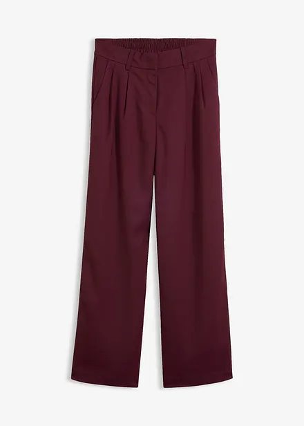 Pantalon &agrave; texture twill et taille extensible