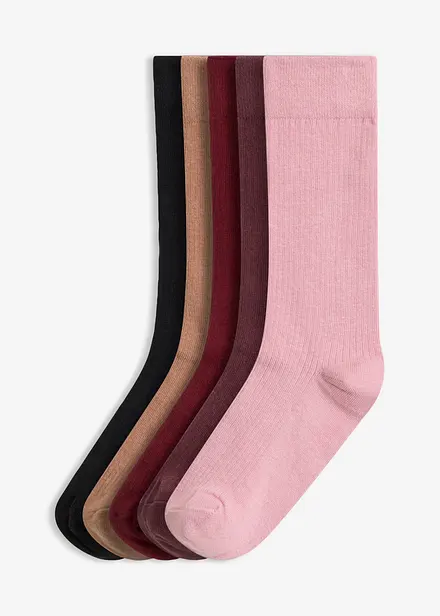 Gerippte Socken (5er Pack)