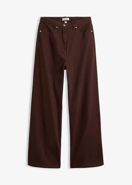Wide-Leg Twillhose mit hohem Bund