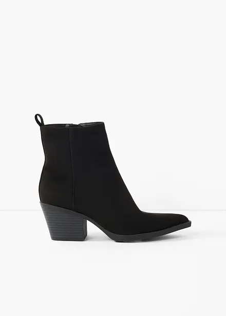 Bottines santiags &agrave; talon carr&eacute;