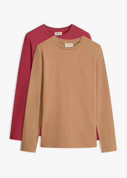 Slim-Fit Shirt mit reiner Bio-Baumwolle (2er Pack)
