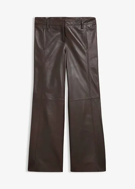 Pantalon large en cuir d&rsquo;agneau nappa