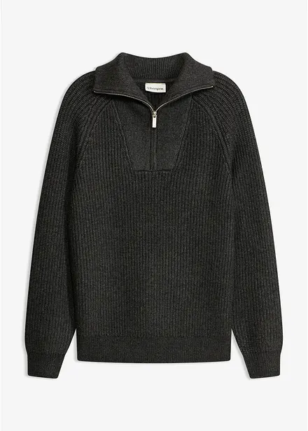 Troyer-Pullover aus weichem Viskose-Mix