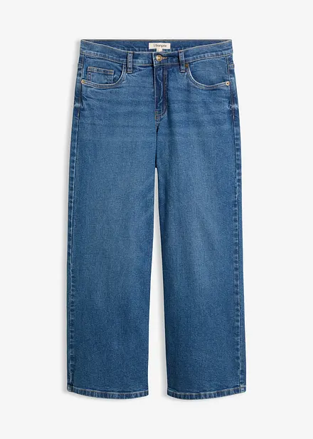 Jean large, taille mi-haute, cropped