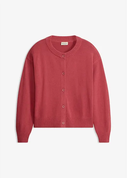 Gilet raccourci en maille de coton m&eacute;lang&eacute;