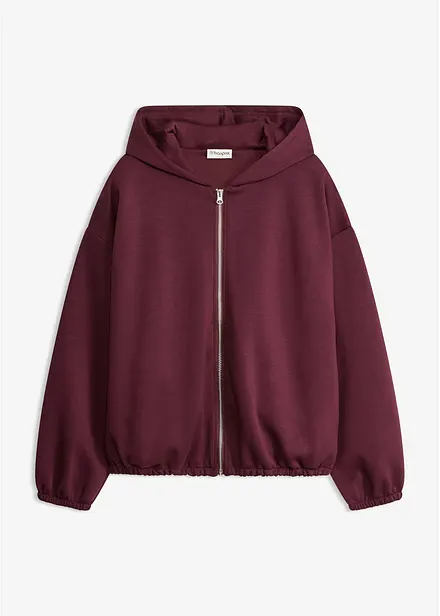 Kapuzen-Sweatjacke mit Ballonsaum