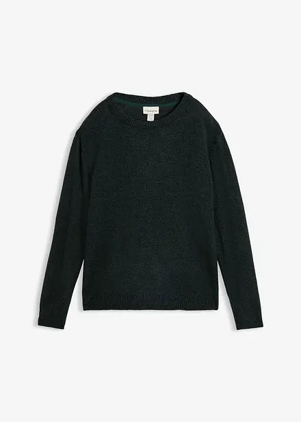 Pull en maille chin&eacute;e &agrave; col rond