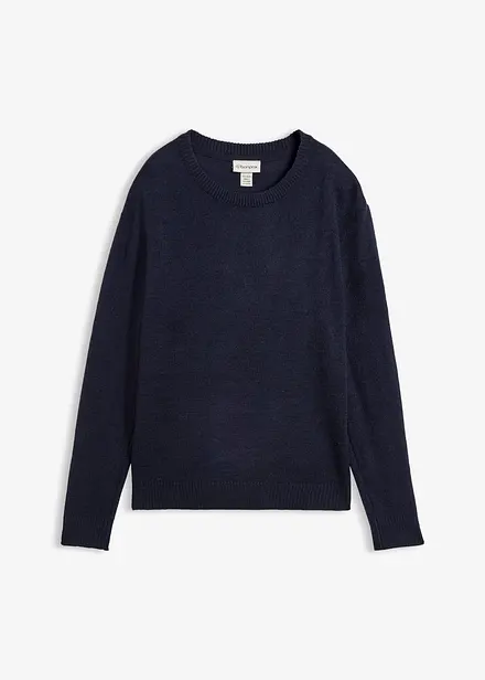 Strick-Pullover mit Rundhals-Ausschnitt