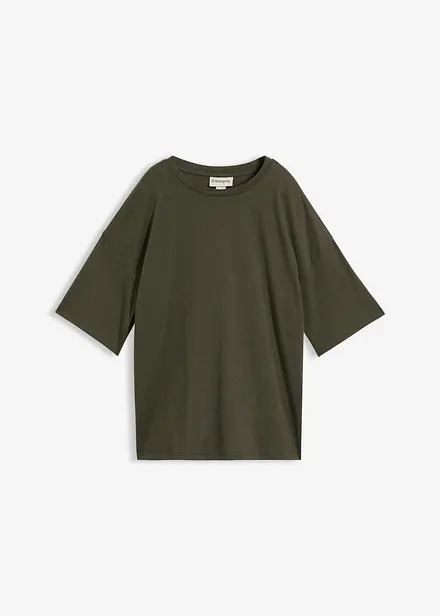 T-shirt oversize en coton m&eacute;lang&eacute;