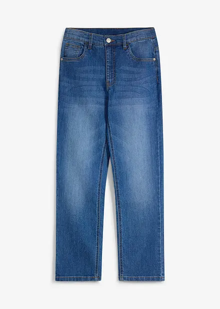 Regular-Fit-Stretchjeans mit verstellbarem Bund, Straight