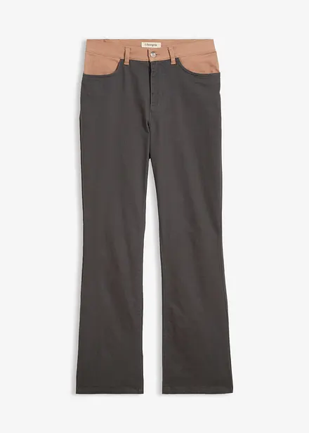 Bootcut-Hose aus elastischem Baumwoll-Mix
