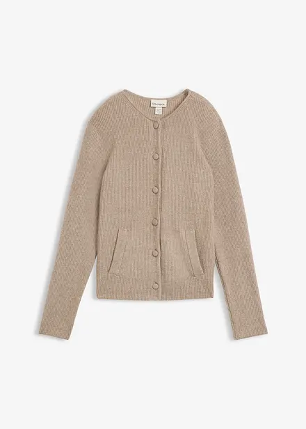 Ripp-Strickjacke